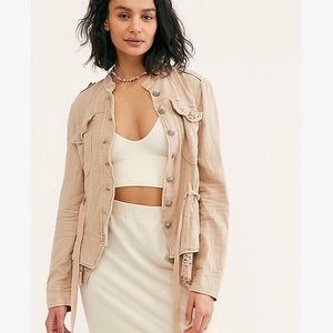 Free People Emilia linen jacket XS